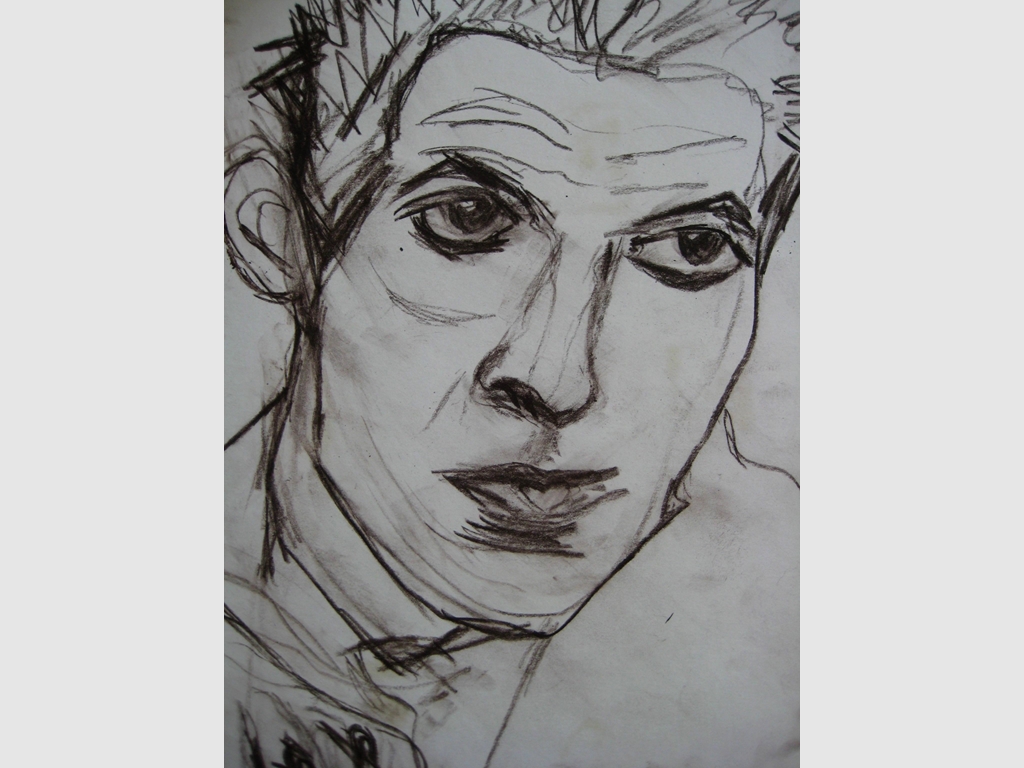 Egon Schiele, sketch on paper 29x20cm